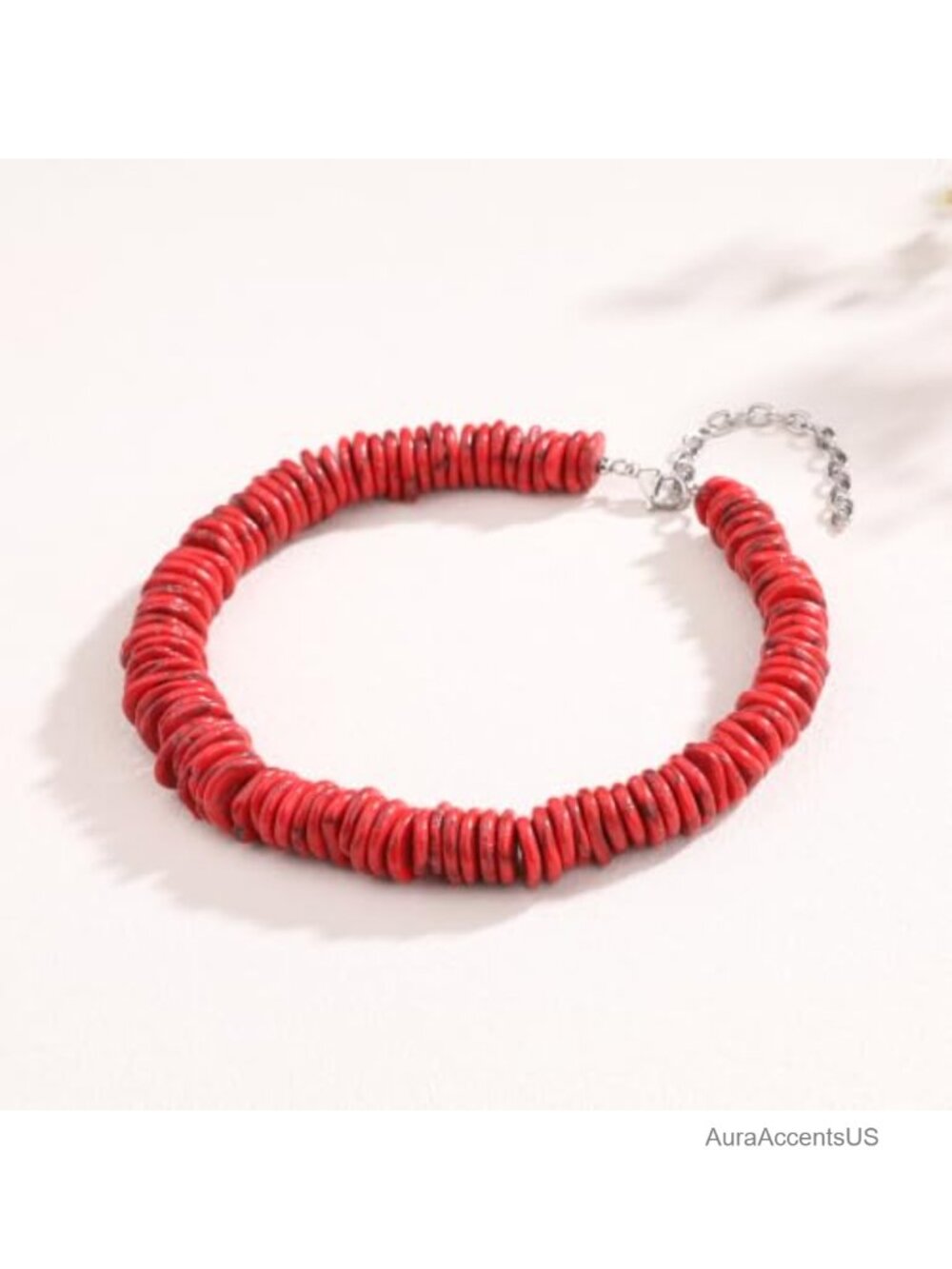 Chunky Beaded Gemstone Necklace for Women Boho Beach Adjustable - Picture 5 of 5